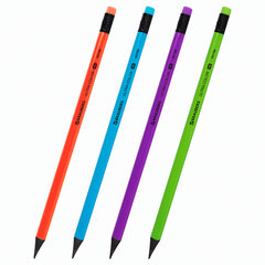 Набор карандашей чернографитных BRAUBERG &laquo;ULTRA COLOR&raquo; 4 шт., HB, с ластиком, пластиковые, 181709