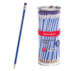 Изображение товара Карандаш чернографитный BRAUBERG «GX-100», 1 шт., HB, с ластиком, корпус синий, 181720