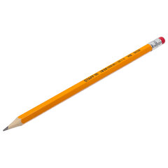 Карандаш чернографитный STAFF &laquo;EVERYDAY&raquo; BLP-724, 1 шт., НВ, с ластиком, корпус желтый, 181724