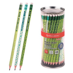 Изображение товара Карандаш чернографитный BRAUBERG «GREEN», 1 шт., HB, с ластиком, пластиковый, ассорти, 181746