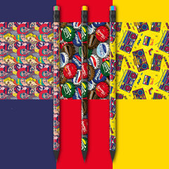 Карандаш чернографитный BRAUBERG &laquo;POP-ART&raquo;, 1 шт., HB, с ластиком, корпус ассорти, 181754