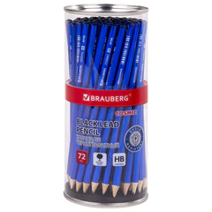 Карандаш чернографитный BRAUBERG &laquo;COSMIC&raquo;, 1 шт., HB, корпус синий, 181766