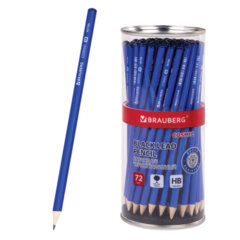 Изображение товара Карандаш чернографитный BRAUBERG «COSMIC», 1 шт., HB, корпус синий, 181766