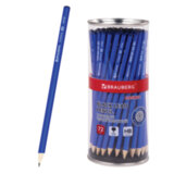 Карандаш чернографитный BRAUBERG "COSMIC", 1 шт., HB, корпус синий, 181766