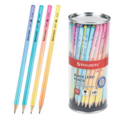 Изображение товара Карандаш чернографитный BRAUBERG «SOFT PASTEL», 1 шт., HB, корпус ассорти, 181768