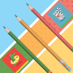 Карандаш чернографитный ЮНЛАНДИЯ &laquo;ЗВЕРУШКИ&raquo;, 1 шт., HB, корпус ассорти, 181779