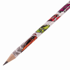 Карандаш чернографитный ЮНЛАНДИЯ &laquo;МАШИНКИ&raquo;, 1 шт., HB, с ластиком, корпус с печатью, 181781