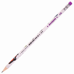 Карандаш чернографитный ЮНЛАНДИЯ &laquo;МАШИНКИ&raquo;, 1 шт., HB, с ластиком, корпус с печатью, 181781