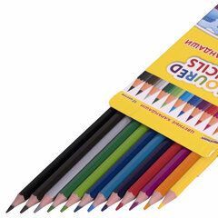 Карандаши цветные ЮНЛАНДИЯ &laquo;ДОМИКИ&raquo;, 12 цветов, шестигранные, грифель 3 мм, 181836