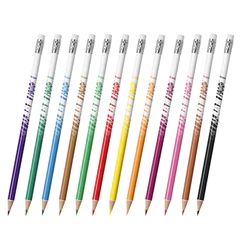 Карандаши цветные стираемые с ластиком BIC &laquo;Kids Evolution Illusion&raquo;, 12 цветов, круглые, 987868