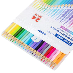 Карандаши цветные BRAUBERG PASTEL, 24 пастельных цвета, трехгранные, грифель 3 мм, натуральное дерево, 181851