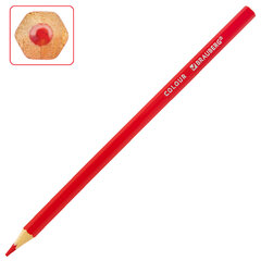 Карандаши цветные мягкие BRAUBERG АКАДЕМИЯ, 12 цветов, шестигранные, грифель 3 мм, натуральное дерево, 181864