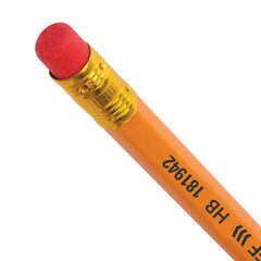 Карандаши чернографитные с ластиком STAFF EVERYDAY BLP-YLW, КОМПЛЕКТ 50 шт., НВ, пластиковые, корпус жёлтый, 181942