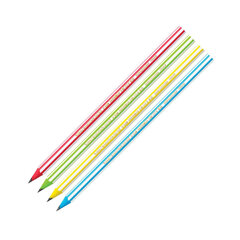 Карандаши чернографитные BIC Evolution &laquo;Stripes&raquo;, НАБОР 4 шт., HB, пластиковые, блистер, 918485