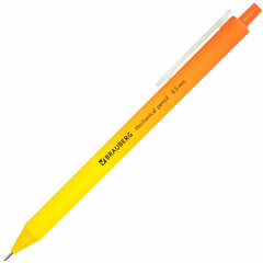 Карандаш механический 0,5 мм, BRAUBERG SOFT &laquo;Grade&raquo;, HB, корпус soft-touch ассорти, 181958