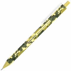 Карандаш механический 0,5 мм, BRAUBERG SOFT PRINT MILITARY, HB, корпус soft-touch ассорти, 181959