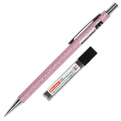 Карандаш механический 0,5 мм + грифели HB 12 штук на блистере, BRAUBERG &laquo;ROSE PINK&raquo;, 181971