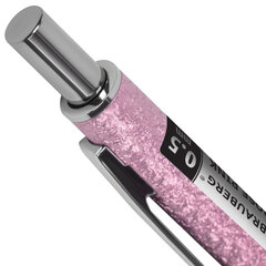 Карандаш механический 0,5 мм + грифели HB 12 штук на блистере, BRAUBERG &laquo;ROSE PINK&raquo;, 181971