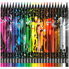 Карандаши цветные MAPED &laquo;COLOR PEP'S Black Monster&raquo;, 24 цвета, трехгранные, 862624