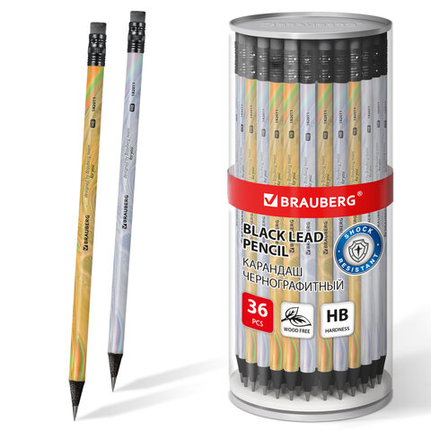 �������� �������������� BRAUBERG "SILVER/GOLD", 1 ��, HB, � ��������, ������ �������, 182011 �����