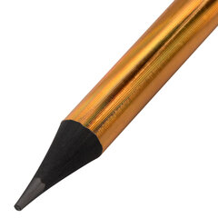 Карандаш чернографитный BRAUBERG &laquo;SILVER/<wbr/>GOLD&raquo;, 1 шт., HB, с ластиком, корпус ассорти, 182011