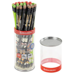 Карандаш чернографитный с принтом BRAUBERG &laquo;JAPAN FOOD&raquo;, 1 шт., HB, с ластиком, корпус ассорти, 182022