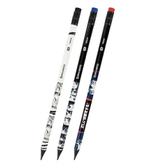 Карандаш чернографитный с принтом BRAUBERG &laquo;MANGA&raquo;, 1 шт., HB, с ластиком, корпус ассорти, 182024