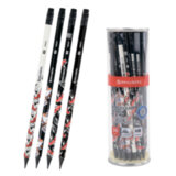 Карандаш чернографитный с принтом BRAUBERG "FISH KOI", 1 шт., HB, с ластиком, корпус ассорти, 182027