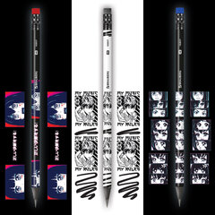 Набор карандашей чернографитных с принтом BRAUBERG &laquo;MANGA&raquo;, 12 штук, HB, с ластиком, корпус ассорти, 182037