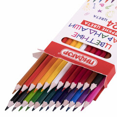 Карандаши цветные ПИФАГОР ЭКО &laquo;КЛАССИК&raquo;, 24 цвета, шестигранные, 182050