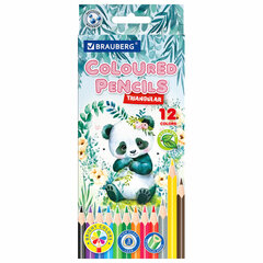 Карандаши цветные &laquo;АССОРТИ 8 ДИЗАЙНОВ 3-10 лет&raquo;, 12 цветов, трехгранные, BRAUBERG, 182055