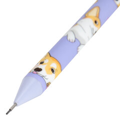 Карандаш механический 0,7 мм с принтом FUNSTER (ФАНСТЕР) &laquo;CORGI&raquo;, корпус soft-touch ассорти, 182060
