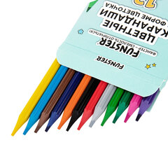 Карандаши цветные FUNSTER (ФАНСТЕР), 12 цветов, фигурный корпус в форме цветочка, 182069