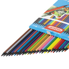 Карандаши цветные ПИФАГОР СТАНДАРТ 24 цвета, трехгранный корпус, 182088