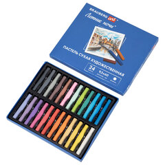 Пастель сухая художественная BRAUBERG ART &laquo;Летние ночи&raquo;, 24 цвета, круглое сечение, 182090