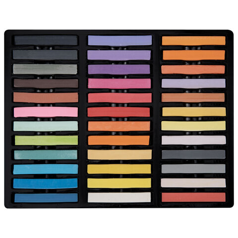 Пастель сухая художественная BRAUBERG ART CLASSIC, 36 цветов, квадратное сечение, 182093