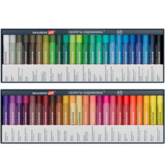 Пастель масляная художественная BRAUBERG ART &laquo;Секреты художника&raquo;, 48 цветов, круглое сечение, 182098