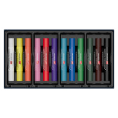 Пастель масляная BRAUBERG ART &laquo;Секреты художника&raquo;, УТОЛЩЕННАЯ, 12 цветов, круглое сечение, 182099