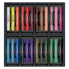 Пастель масляная BRAUBERG ART &laquo;Секреты художника&raquo;, УТОЛЩЕННАЯ, 24 цвета, круглое сечение, 182100