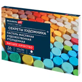 Пастель масляная BRAUBERG ART "Секреты художника", УТОЛЩЕННАЯ, 36 цветов, круглое сечение, 182001