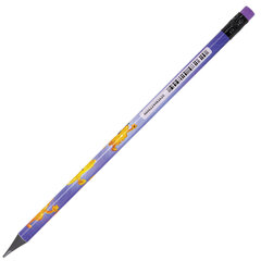 Карандаш чернографитный с принтом кросс-серия МОНСТРИКИ, 1 шт., HB, ластик, ассорти, BRAUBERG, 182110