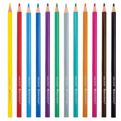 Карандаши цветные кросс-серия МОНСТРИКИ, 12 цветов, трехгранные, BRAUBERG, 182112