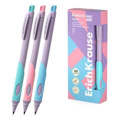 Карандаш механический 2 мм ERICH KRAUSE &laquo;ErgoLine Kids Pastel&raquo;, HB, с точилкой, ассорти, 63833