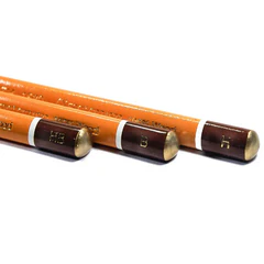 Карандаши чернографитные KOH-I-NOOR &laquo;1580&raquo;, НАБОР 3 шт., B-H, без резинки, заточенные, блистер
