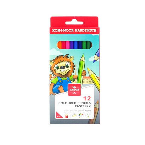 Карандаши цветные KOH-I-NOOR "LION", 12цв., 2,8мм, европодвес, 3552/12