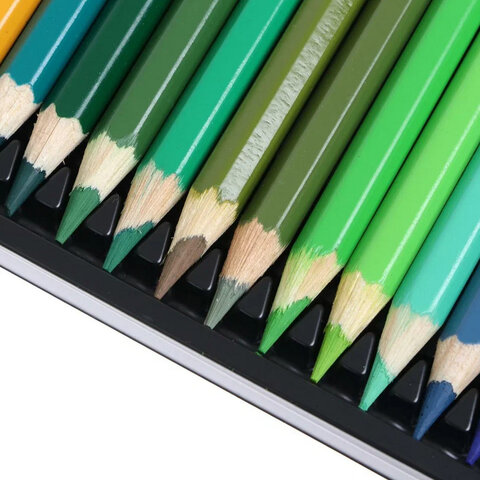 Карандаши цветные акварельные художественные KOH-I-NOOR "Mondeluz", 48 цветов, кисть, точилка, европодвес, 3713/48, 3713048003KZ - фото 3