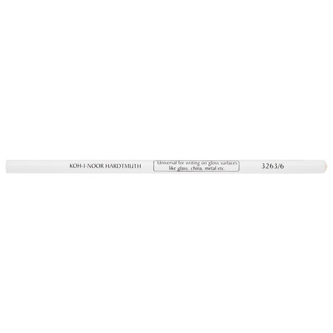 Карандаш по стеклу, металлу и пластику KOH-I-NOOR, 1 шт., грифель 4,3 мм, корпус белый, 3263006001KS