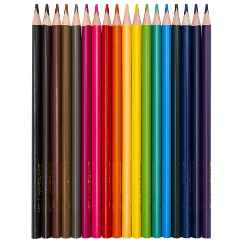 Карандаши цветные ЛУЧ "Школа Творчества", 18 цветов, трехгранные, натуральное дерево, 30С 1807-08 - фото 4