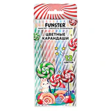 Карандаши цветные FUNSTER (ФАНСТЕР) TWIST, 12 цветов, корпус со спиралью, упаковка ПВХ-бокс, круглые, 182201