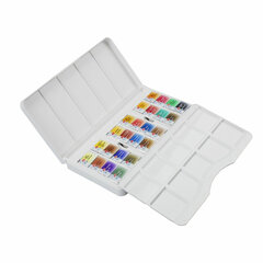 Краски акварельные художественные &laquo;Санкт-Петербург&raquo;, 24 цвета, кювета 2,5 мл, пластиковая коробка, Невская Палитра, 1942017